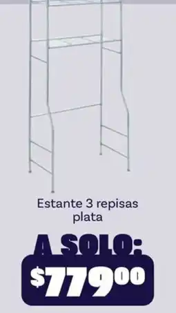 Soriana Mercado Estante 3 repisas plata oferta