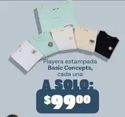 Soriana Mercado Basic Concepts Playera estampada oferta