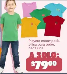 Soriana Mercado Playera estampada o lisa para bebé oferta
