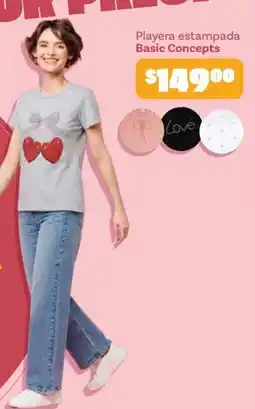 Soriana Mercado Basic Concepts Playera estampada oferta