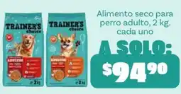 Soriana Mercado trainer's choice Alimento seco para perro adulto oferta