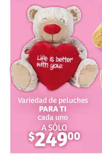 Variedad de peluches PARA TI cada uno