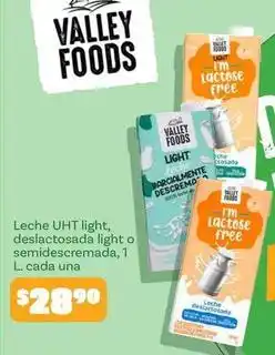 Soriana Híper Valley foods - leche uht light, deslactosada light o semidescremada oferta