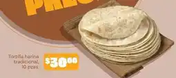 Soriana Híper Tortilla harina tradicional oferta