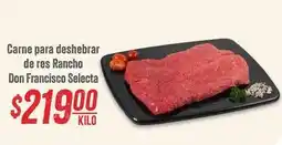 Soriana Híper Don francisco - carne para deshebrar de res oferta