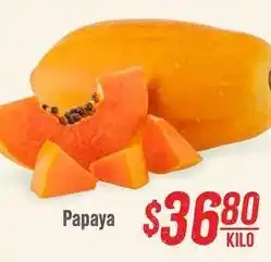 Soriana Híper Papaya oferta