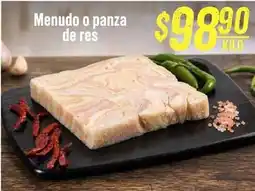 Soriana Híper Menudo o panza de res oferta
