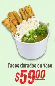 Soriana Híper Tacos dorados en vaso oferta