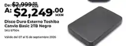 Office Depot Toshiba Disco Duro Externo Canvio Basic 2TB Negro oferta