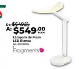 Office Depot Fragments Lámpara de Mesa LED Blanca oferta