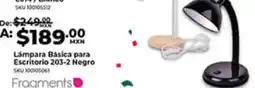 Office Depot Fragments Lámpara basica para escritorio 203-2 negro oferta