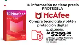 Office Depot McAfee Antivirus Premium 10 dispositivos 1 ano oferta