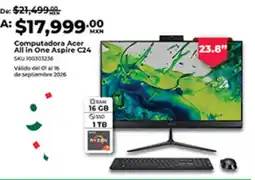Office Depot Acer Computadora All in One Aspire C24 oferta
