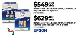 Office Depot Epson Botellas de Tinta T504 oferta