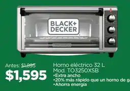 Chedraui black+decker horno eléctrico oferta