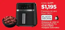 Chedraui black+decker freidora de aire mod. d62-1 oferta