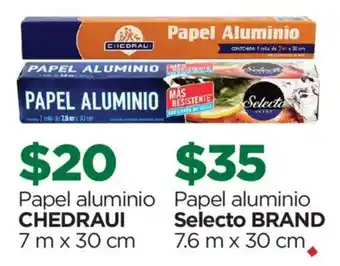 Chedraui Chedraui papel aluminio oferta