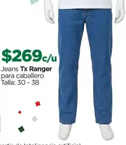 Chedraui Tx Ranger jeans para caballero oferta