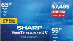 Chedraui Sharp roku tv frameless 4k oferta