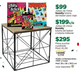 Chedraui Home Line Hogar Mesa auxiliar cuadrada Mod. KLO6 oferta