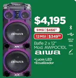 Chedraui aiwa Bafle 2 x 12" oferta