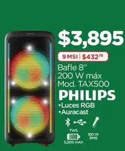 Chedraui Philips Bafle 8" 200 W max oferta