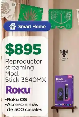 Chedraui Roku Reproductor streaming Mod. Stick 3840MX oferta