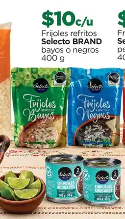 Chedraui Selecto brand frijoles refritos bayos o negros oferta