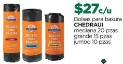 Chedraui Chedraki bolsas para basuramediana 20 pzas oferta