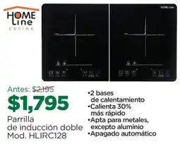 Chedraui Home Line Parrilla de inducción doble oferta
