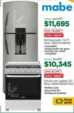 Chedraui mabe refrigerador 14 p3 oferta
