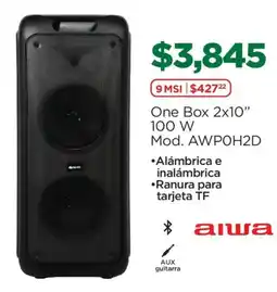Chedraui aiwa one box 2x10" oferta