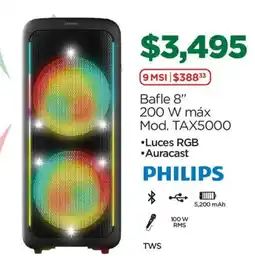 Chedraui Philips Bafle 8" oferta