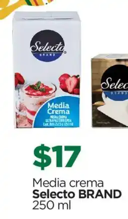 Chedraui Selecto BRAND Media crema oferta