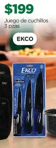 Chedraui Ekco juego de cuchillos oferta