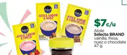 Chedraui Selecto brand atole vainilla, fresa, nuez o chocolate oferta