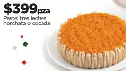 Chedraui Pastel tres leches horchata o cocada oferta