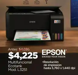 Chedraui Epson Multifuncional Ecotank Mod. L3251 oferta