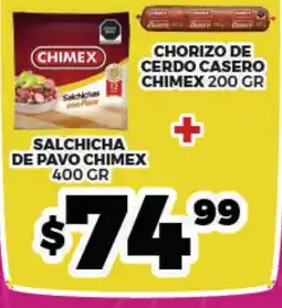 Merco Chimex chorizo de cerdo casero salchicha de pavo chimex oferta