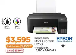 Chedraui epson impresora mod. ecotank l1250 oferta