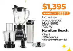 Chedraui Hamilton Beach Licuadora y procesador oferta