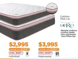 Chedraui Lord Colchón Mod. Lía oferta