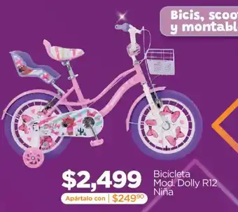 Dolly Bicicleta Mod. Dolly R12 Niña
