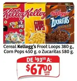 Soriana Mercado Kellogg's Froot Loops Corn Pops Zucaritas oferta
