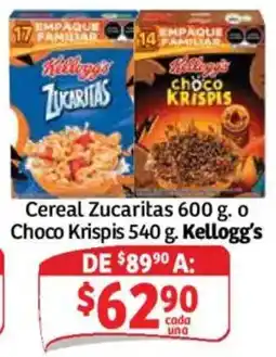 Soriana Mercado Kellogg's Zucaritas o Choco Krispis oferta