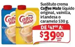 Soriana Mercado Coffee mate sustituto crema líquido oferta