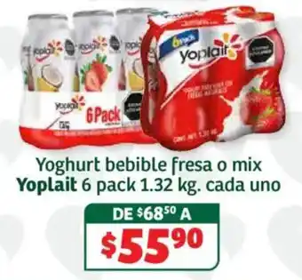 Yoplait yoghurt bebible fresa o mix