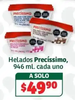 Soriana Híper Helados Precíssimo oferta
