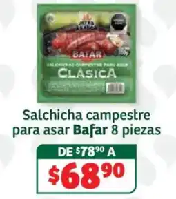 Soriana Híper Bafar salchicha campestre para asar oferta