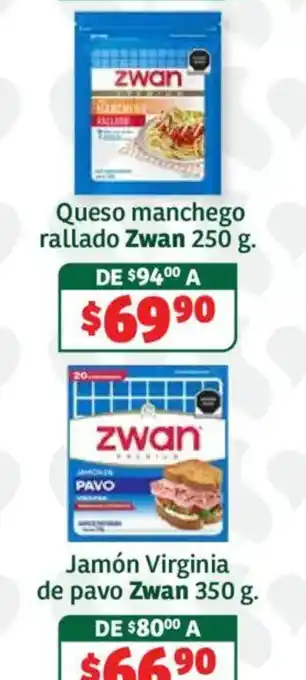 Soriana Híper Zwan queso manchego rallado oferta